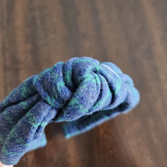 J.Crew houndstooth knot headband, blue/ green - Picture 3 of 3